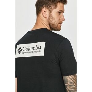 Columbia pamut póló fekete, nyomott mintás