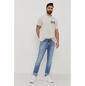 Lyle & Scott t-shirt szürke, férfi, nyomott mintás