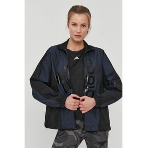 adidas rövid kabát GH7464 női, fekete, átmeneti