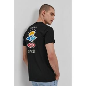 Rip Curl t-shirt fekete, férfi, nyomott mintás