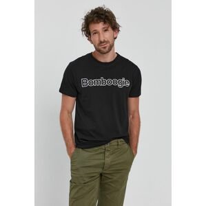 Bomboogie t-shirt fekete, férfi, nyomott mintás
