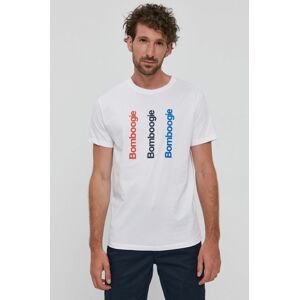 Bomboogie t-shirt fehér, férfi, nyomott mintás
