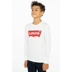 Levi's gyerek hosszúujjú fehér, nyomott mintás