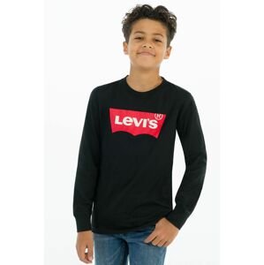Levi's gyerek hosszúujjú fekete, nyomott mintás