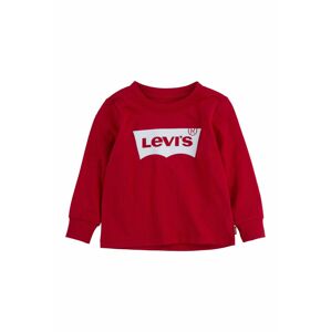 Levi's gyerek hosszúujjú piros, nyomott mintás
