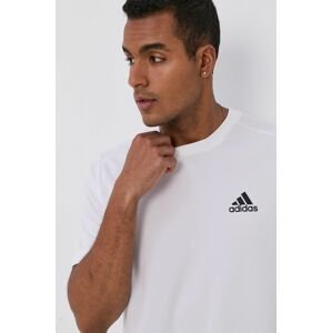 adidas edzős póló GM5509 fehér, sima