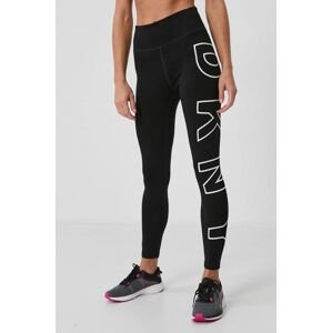 Dkny legging fekete, női, nyomott mintás