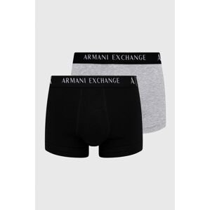Armani Exchange boxeralsó (2 db) fekete, férfi