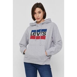 Levi's pamut melegítőfelső szürke, női, nyomott mintás