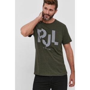 Pepe Jeans t-shirt Rubens zöld, férfi, nyomott mintás