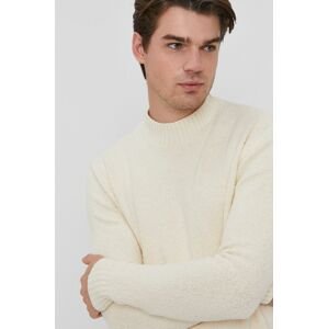 Drykorn pulóver Zayn meleg, férfi, krémszínű
