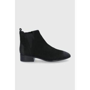 Aldo magasszárú cipő velúrból Torwenflex fekete, női, lapos talpú