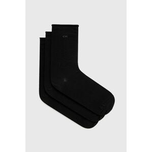 Calvin Klein zokni (3 pár) fekete, női