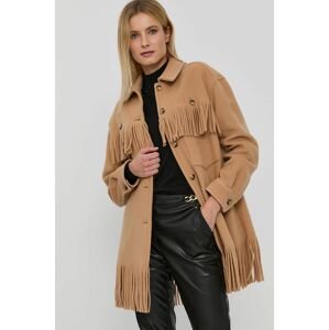 Pinko rövid kabát női, barna, átmeneti, oversize