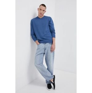 Cross Jeans pamut pulóver férfi, kék