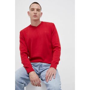 Cross Jeans pamut pulóver férfi, piros