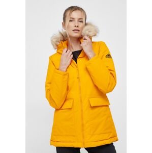 adidas Performance rövid kabát GQ2338 női, narancssárga, téli