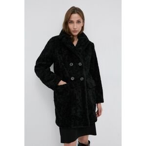 Morgan kabát női, fekete, átmeneti, kétsoros gombolású