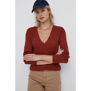 Vila gyapjúkeverék pulóver könnyű, női, piros