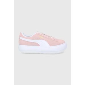 Puma cipő 380686 rózsaszín, lapos talpú