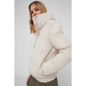 Answear Lab rövid kabát női, krémszínű, téli