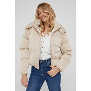 Answear Lab rövid kabát női, krémszínű, téli