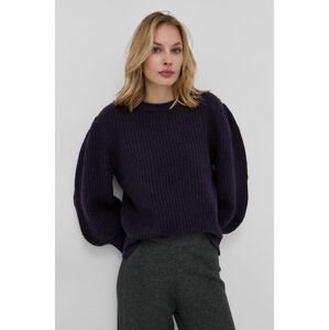 Morgan gyapjúkeverék pulóver meleg, női, lila