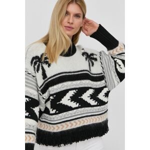 Twinset gyapjúkeverék pulóver meleg, női, fekete