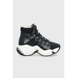 Emporio Armani cipő fekete, női, téliesített, platformos