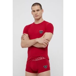 Emporio Armani Underwear pizsama piros, férfi, nyomott mintás