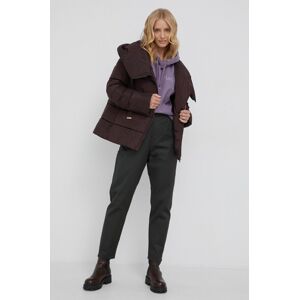 Sisley rövid kabát női, barna, téli, oversize