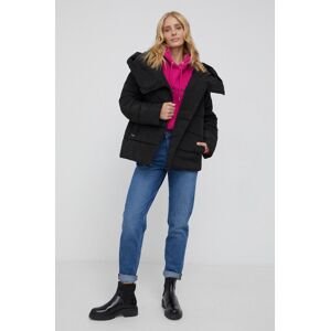 Sisley rövid kabát női, fekete, téli, oversize