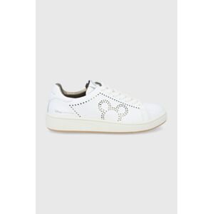 MOA Concept bőr cipő fehér, lapos talpú