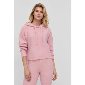 Guess gyapjúkeverék pulóver könnyű, női, rózsaszín