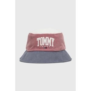 Tommy Jeans kordbársony kalap rózsaszín