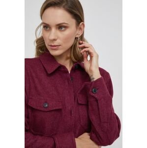 Tommy Hilfiger ing gyapjú keverékből női, galléros, lila, regular