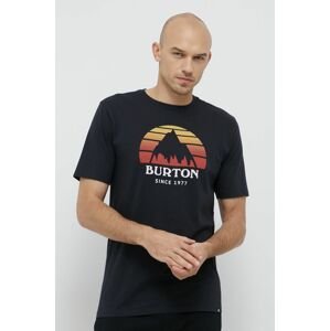 Burton pamut póló fekete, nyomott mintás