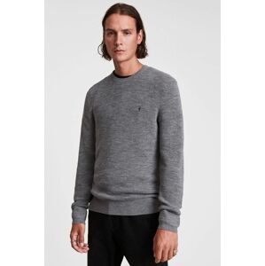 AllSaints gyapjú pulóver könnyű, férfi, fekete