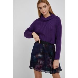 Dkny pulóver női, lila, garbónyakú