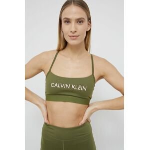 Calvin Klein Performance melltartó zöld, sima