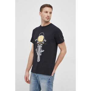 Deus Ex Machina pamut póló fekete, melange