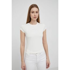 Calvin Klein Jeans t-shirt női, krémszínű