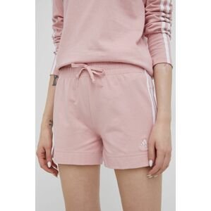adidas rövidnadrág HD1809 női, rózsaszín, sima, magas derekú
