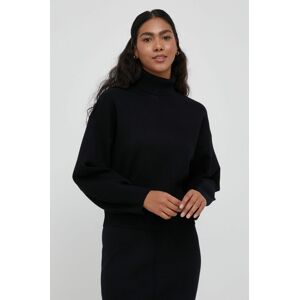 Gestuz pulóver könnyű, női, fekete, garbónyakú