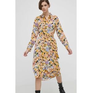 Vero Moda ruha narancssárga, midi, egyenes