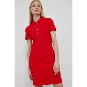 Lacoste ruha piros, mini, egyenes