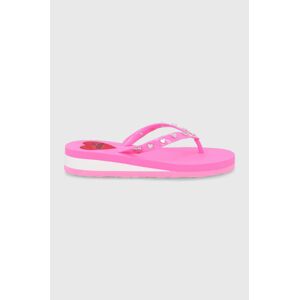 Love Moschino flip-flop rózsaszín, női, platformos