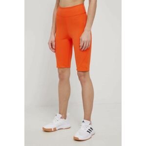 adidas by Stella McCartney edzős rövidnadrág HD9106 női, narancssárga, sima, magas derekú