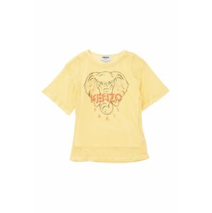 Kenzo Kids gyerek pamut póló sárga
