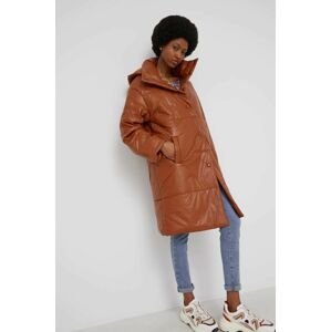 Answear Lab rövid kabát női, barna, átmeneti
